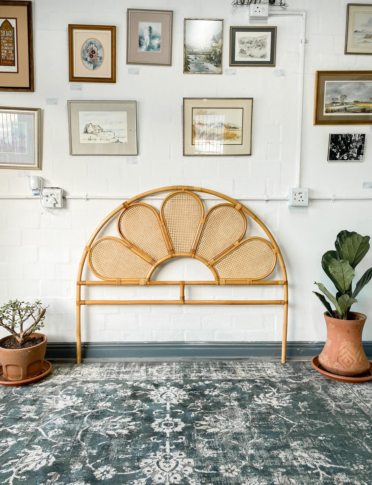 Petal Queen Cane Headboard The Thrifty Duo