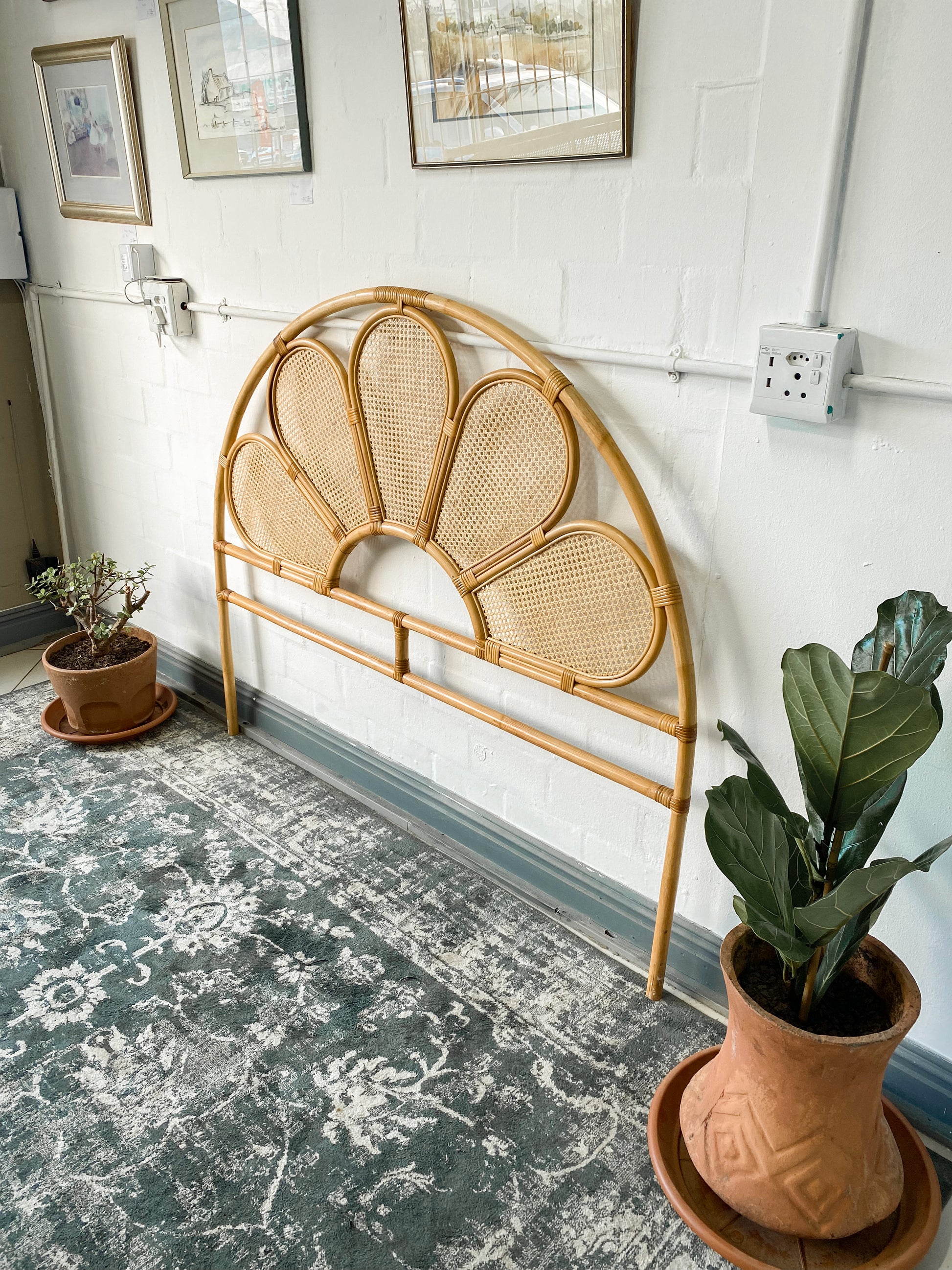 Petal Queen Cane Headboard The Thrifty Duo