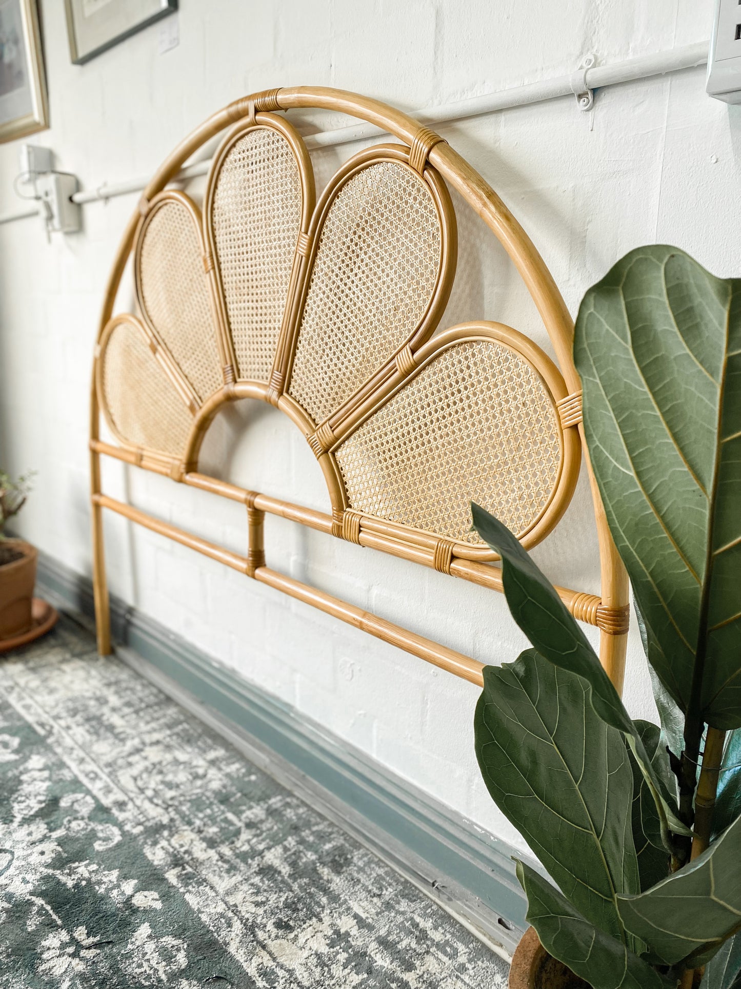 Petal Queen Cane Headboard The Thrifty Duo