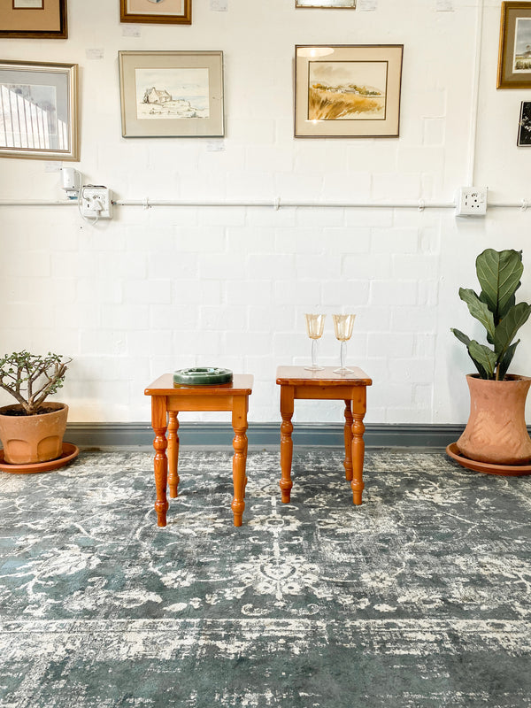 Pair of Farmhouse Side Tables The Thrifty Duo