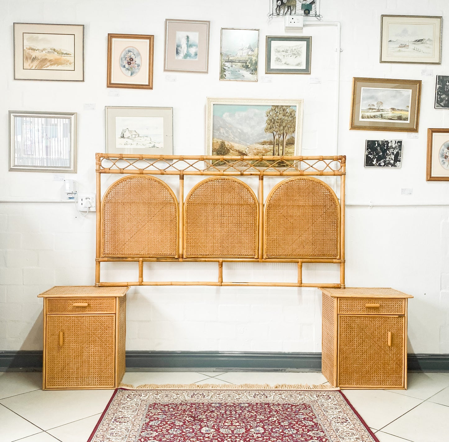 Floating King Cane Headboard The Thrifty Duo